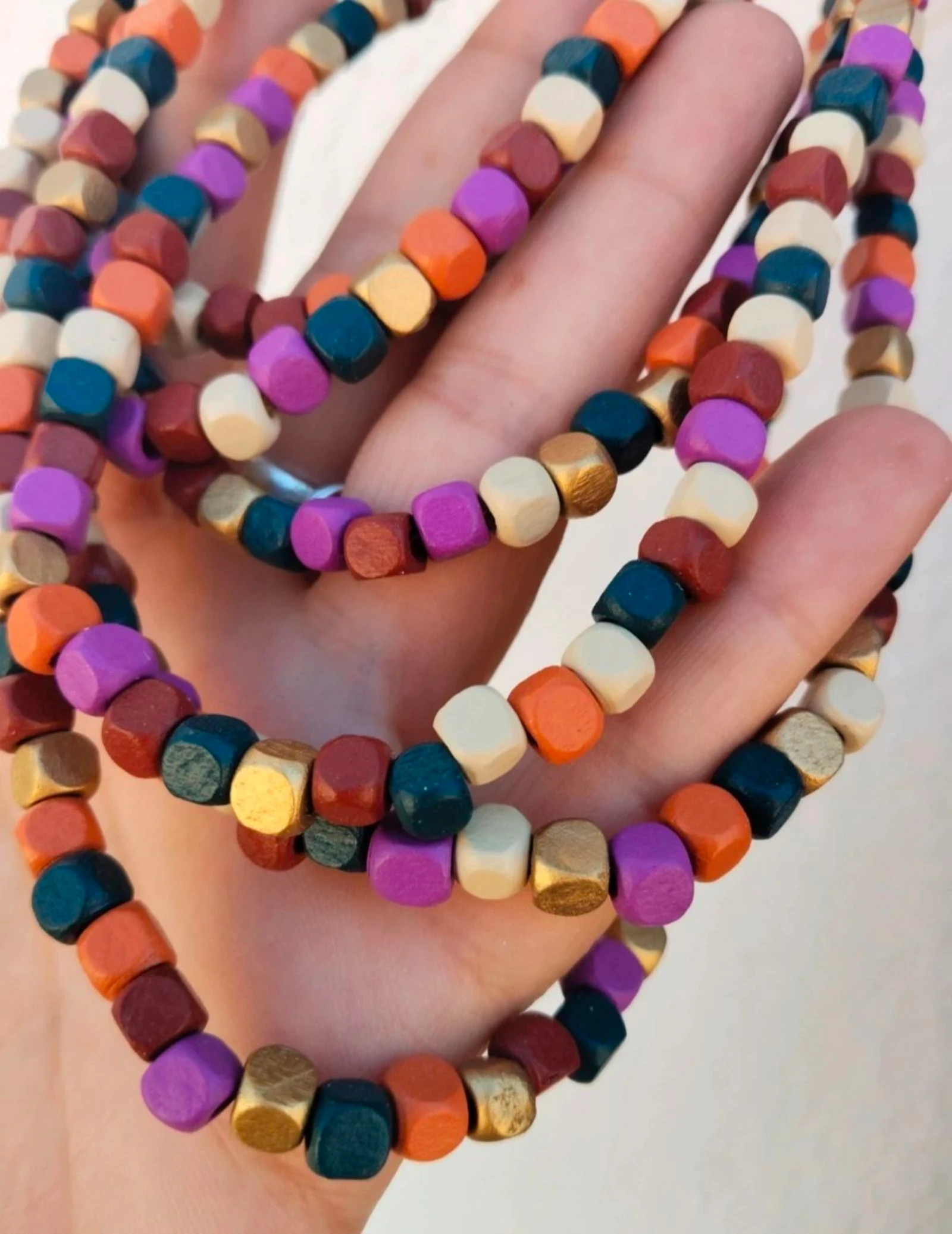Collar multicolor de cuentas de madera 🌈 – photo 8